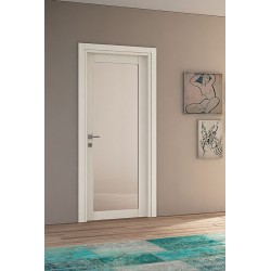 Esempio Porta con Finitura Palissandro Bianco 2302 e Vetro Satinato Bianco